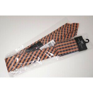 Antonia Collection 100% Silk Tie Set ~ Blue/Orange